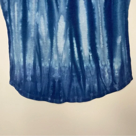 Gramicci Women's Vintage Tank Top Ribbed Cotton Blend Size L Tye Dye Blue USA - Picture 6 of 10